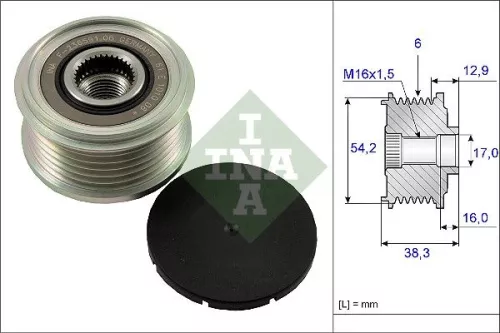 Ina Overrunning Alternator Clutch Pulley For Citroën Fiat Peugeot 1007 206 206 Van 206+ 2