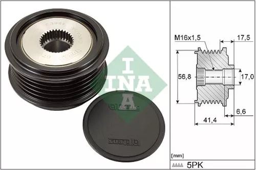 Ina Overrunning Alternator Clutch Pulley For Cadillac Opel Saab Vauxhall 9-3 9-3x Agila A