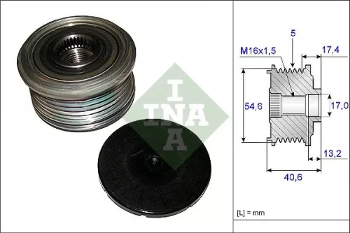 Ina Overrunning Alternator Clutch Pulley For Nissan Renault Clio Kangoo Kubistar Logan Th