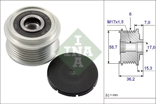 Ina Overrunning Alternator Clutch Pulley For Ford C-max Focus Focus C-max Galaxy Mondeo S