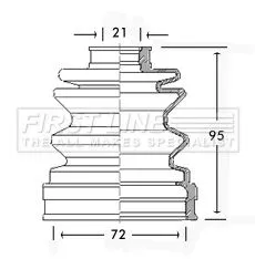 FIRST LINE FIRST LINE FCB2546  FIRST LINE Drive Shaft Cv Boot Kit 