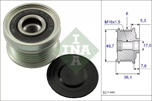 Ina Overrunning Alternator Clutch Pulley For Mercedes-benz Ssangyong Actyon Actyon Sports