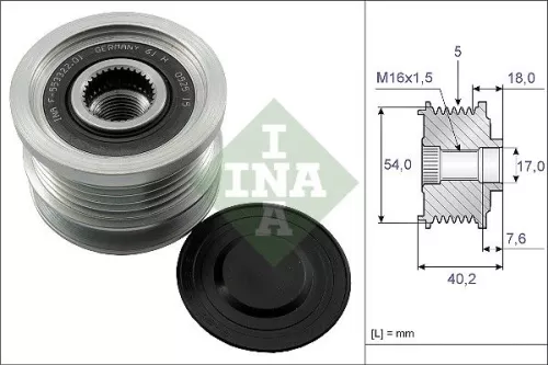 Ina Overrunning Alternator Clutch Pulley For Holden Opel Vauxhall Astra Astra H Classic C