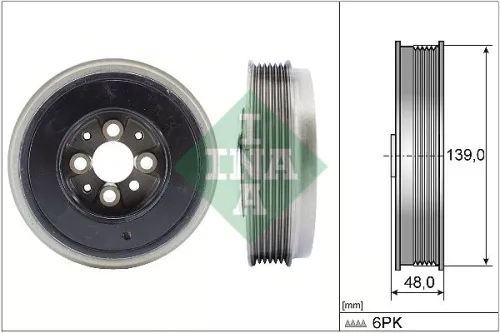 Ina Crankshaft Pulley for Audi Ford Seat Skoda Vw A3 Alhambra Bora Galaxy G