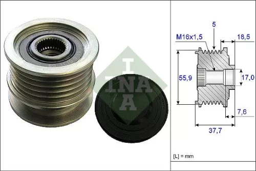 Schaeffler INA Schaeffler INA 535 0169 10 Ina Overrunning Alternator Clutch Pulley For Opel Vauxhall Signum Vectra 