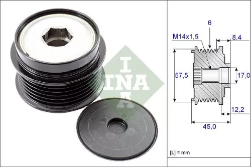 Ina Overrunning Alternator Clutch Pulley For Jeep Cherokee
