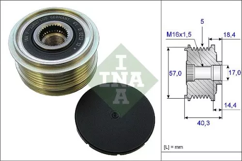 Ina Overrunning Alternator Clutch Pulley For Hyundai Kia Accent Carens Cee'd Cerato Creta