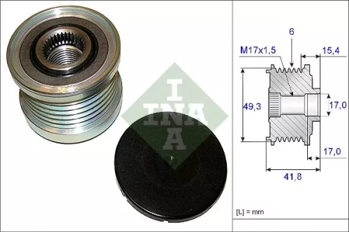 Schaeffler INA Schaeffler INA 535 0193 10 Ina Overrunning Alternator Clutch Pulley For Citroën Ds Ds (Capsa) Opel Peugeot Vauxhall  