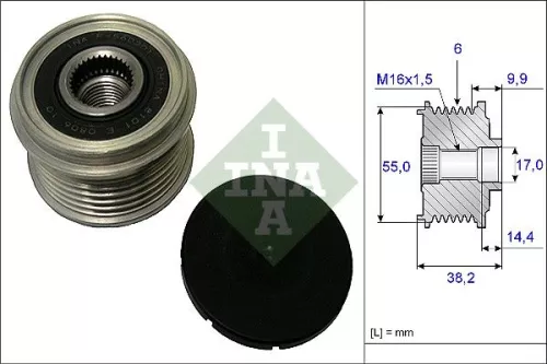 Ina Overrunning Alternator Clutch Pulley For Genesis Hyundai Kia Carnival Carnival / Gran