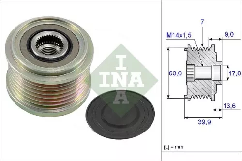 Schaeffler INA Schaeffler INA 535 0215 10 Ina Overrunning Alternator Clutch Pulley For Hyundai Kia Mini H-1 H-1 / Starex H100 Mini  