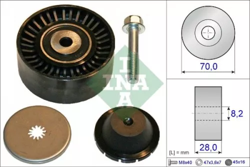 Ina Deflection Idler Guide Pulley V-ribbed Belt For Chrysler Dodge Jeep Mitsubishi Ave