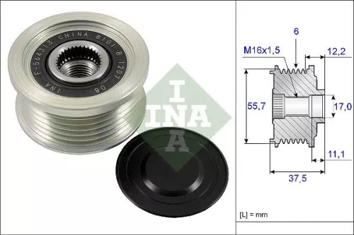 Ina Overrunning Alternator Clutch Pulley For Audi (Faw) Chevrolet Holden Opel Vauxhall A4