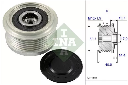 Ina Overrunning Alternator Clutch Pulley For Chevrolet Opel Vauxhall Astra Astra J Cruze 