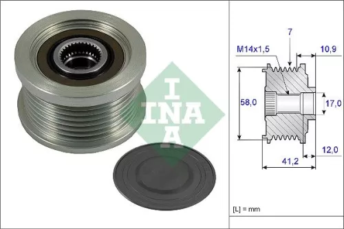 Ina Overrunning Alternator Clutch Pulley For Lexus Toyota Auris Avensis Corolla Dyna Fort