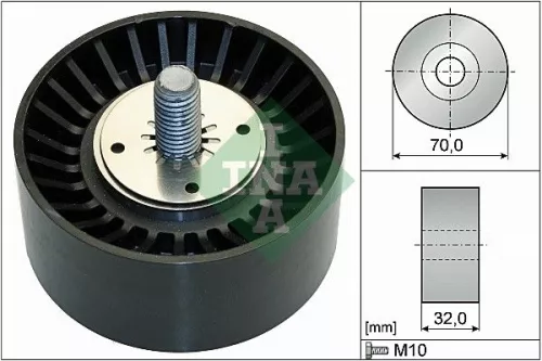 Ina Deflection Idler Guide Pulley V-ribbed Belt For Chevrolet Holden Opel Vauxhall Ant