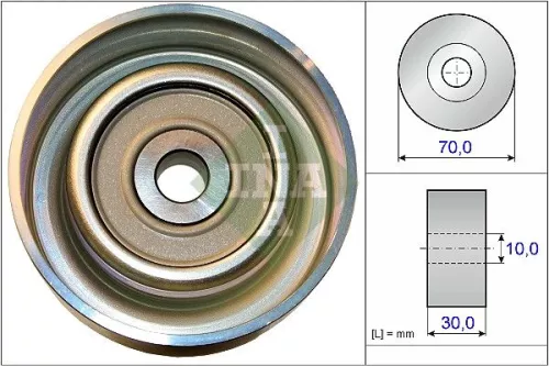 Ina Deflection Idler Guide Pulley V-ribbed Belt For Citroën Fiat Lexus Mitsubishi Peug