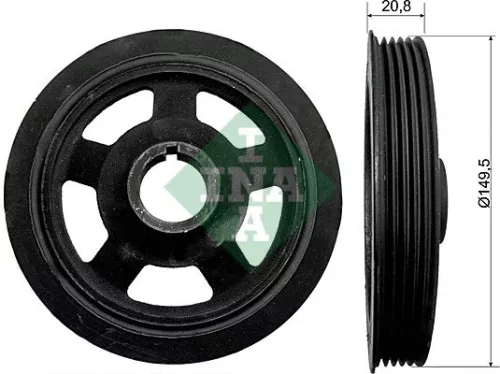 Ina Crankshaft Pulley for Hyundai Kia Accent Carens Cee'd Cerato Elantra Ge