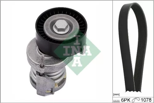 INA V-Ribbed Belt Set for AUDI SEAT SKODA VW A2 BORA CADDY CORDOBA FABIA FELICIA