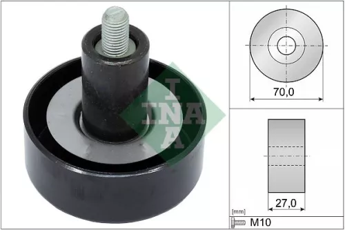 Ina Deflection Idler Guide Pulley V-ribbed Belt For Hyundai Kia Carnival / Grand Carni