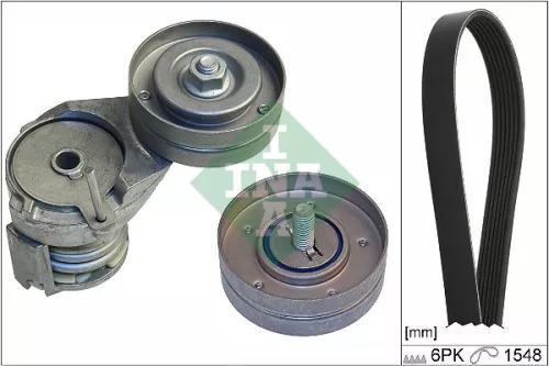 INA V-Ribbed Belt Set for SEAT SKODA VW BORA GOLF LEON OCTAVIA TOLEDO