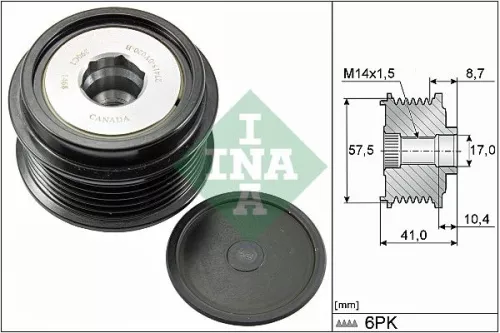 Ina Overrunning Alternator Clutch Pulley For Daihatsu Ford Ford Usa Toyota Auris Charade 