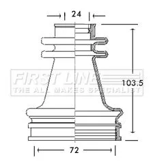 FIRST LINE Drive Shaft Cv Boot Kit