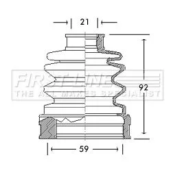 FIRST LINE FIRST LINE FCB2656  FIRST LINE Drive Shaft Cv Boot Kit 