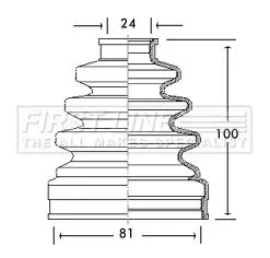FIRST LINE FIRST LINE FCB2665  FIRST LINE Drive Shaft Cv Boot Kit 