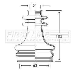 FIRST LINE FIRST LINE FCB2670  FIRST LINE Drive Shaft Cv Boot Kit 