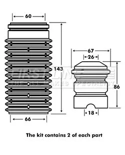 FIRST LINE FIRST LINE FPK7034  FIRST LINE Dust Cover Kit shock absorber 