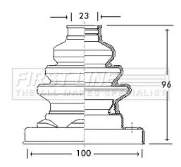 FIRST LINE FIRST LINE FCB2679  FIRST LINE Drive Shaft Cv Boot Kit 