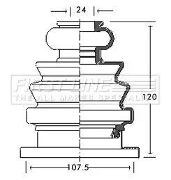 FIRST LINE FIRST LINE FCB2682  FIRST LINE Drive Shaft Cv Boot Kit 