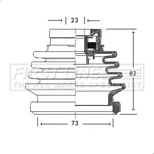 FIRST LINE FIRST LINE FCB2688  FIRST LINE Drive Shaft Cv Boot Kit 