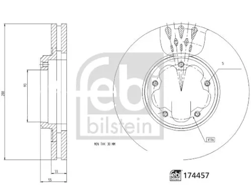 FEBI BILSTEIN FEBI BILSTEIN 174457 Brake Disc 