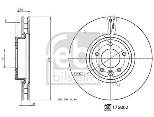 FEBI BILSTEIN FEBI BILSTEIN 176802 Brake Disc 