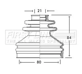 FIRST LINE FIRST LINE FCB2699  FIRST LINE Drive Shaft Cv Boot Kit 