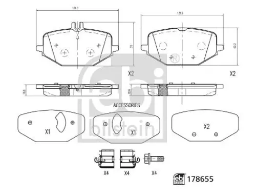 FEBI BILSTEIN FEBI BILSTEIN 178655 Brake Pad Set, disc brake 