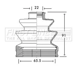 FIRST LINE FIRST LINE FCB2712  FIRST LINE Drive Shaft Cv Boot Kit 