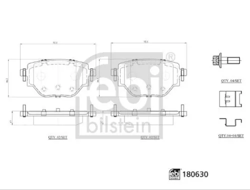 FEBI BILSTEIN FEBI BILSTEIN 180630 Brake Pad Set, disc brake 