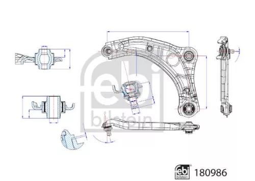 FEBI BILSTEIN FEBI BILSTEIN 180986 Control/Trailing Arm, wheel suspension 
