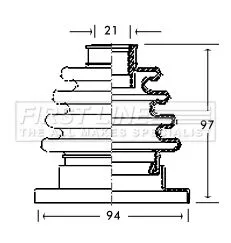 FIRST LINE FIRST LINE FCB2717  FIRST LINE Drive Shaft Cv Boot Kit 