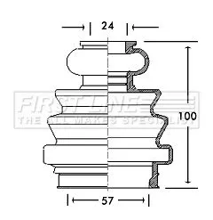 FIRST LINE FIRST LINE (FCB2718) Bellow Kit, drive shaft 