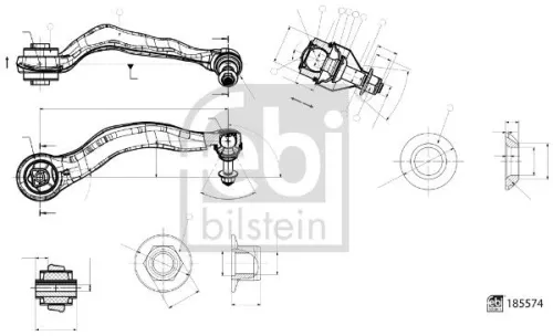 Control/Trailing Arm, wheel suspension
