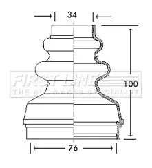 FIRST LINE FIRST LINE FCB2736  FIRST LINE Drive Shaft Cv Boot Kit 