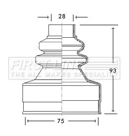 FIRST LINE FIRST LINE FCB2738  FIRST LINE Drive Shaft Cv Boot Kit 