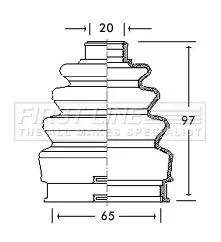 FIRST LINE FIRST LINE FCB2739  FIRST LINE Drive Shaft Cv Boot Kit 