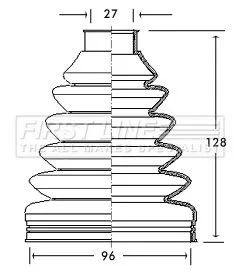 FIRST LINE FIRST LINE FCB2741  FIRST LINE Drive Shaft Cv Boot Kit 