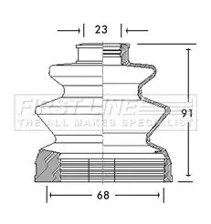 FIRST LINE FIRST LINE FCB2744  FIRST LINE Drive Shaft Cv Boot Kit 