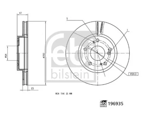 FEBI BILSTEIN FEBI BILSTEIN 196935 Brake Disc 