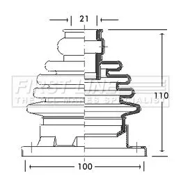 FIRST LINE FIRST LINE FCB2754  FIRST LINE Drive Shaft Cv Boot Kit 